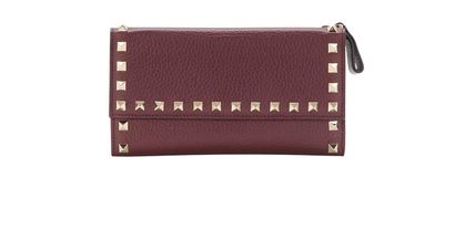 Valentino Rockstud Continental Wallet, front view